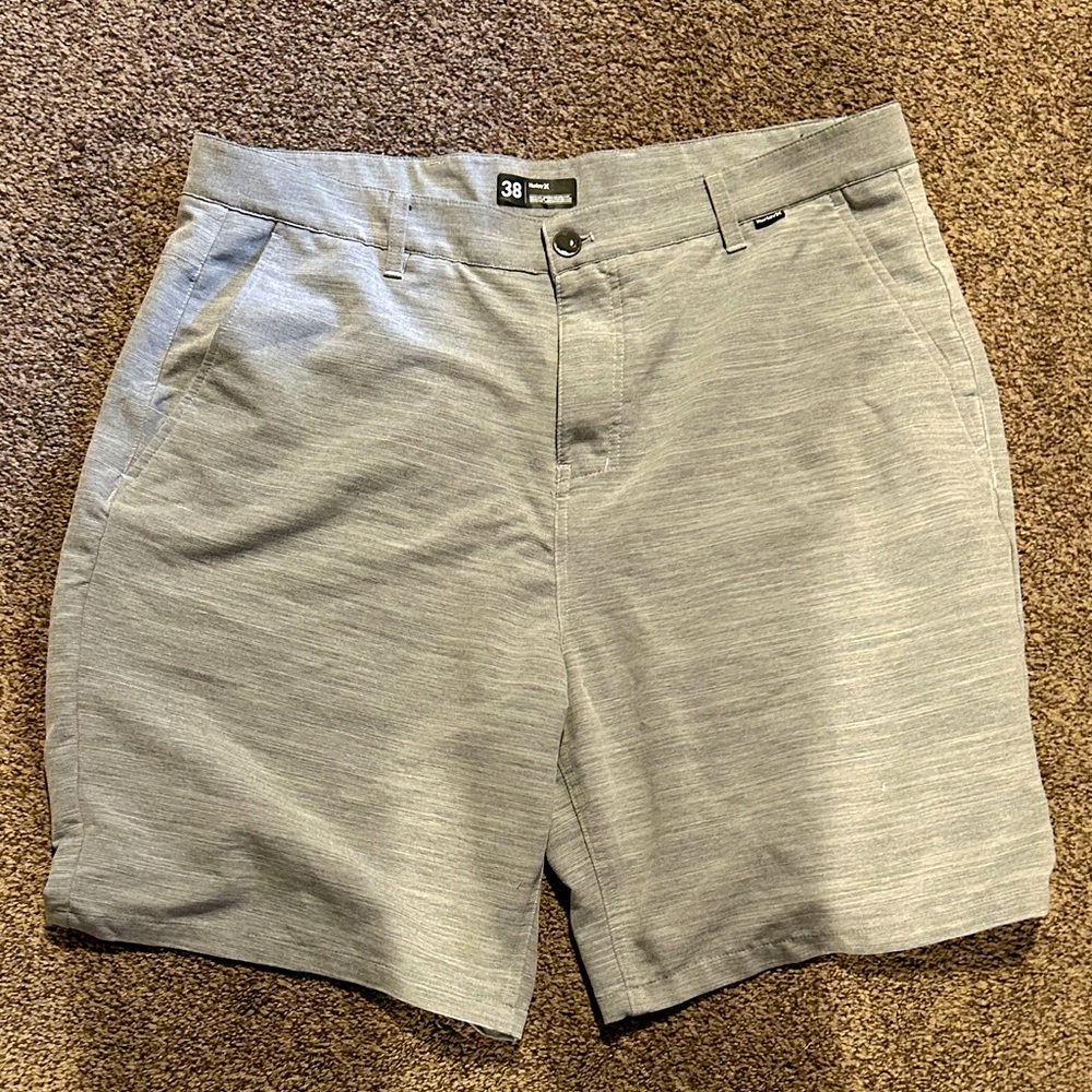 Hurley Men's Light Gray Flat Front Shorts